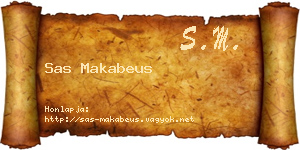 Sas Makabeus névjegykártya